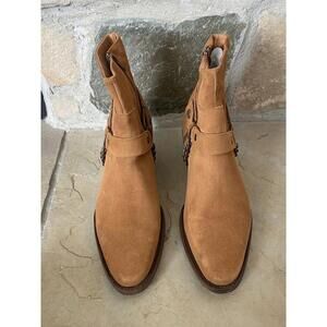 luxxe womens suded leather boots brown size us 11 eu 43